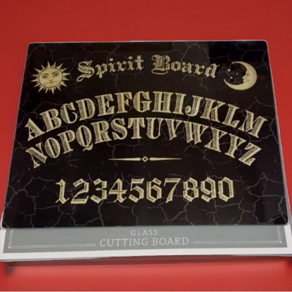 Ouija Glass Cutting Board Halloween Spirit Dining Parties